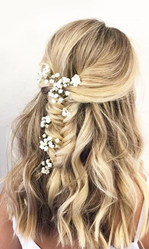 مدل مو با گل های طبیعی
